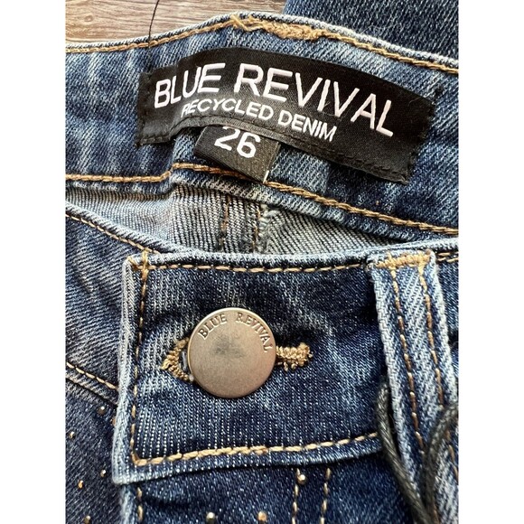 Blue Revival Hailey Starry Night Recycled Mid Rise Ankle Jeans Size 26" NWT - Picture 9 of 10